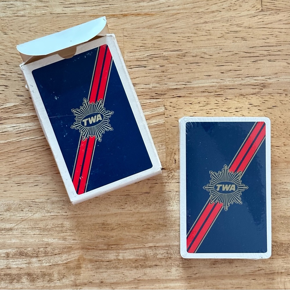 TWA vintage playing cards SEALED airline memorabilia Western Publishing Co.